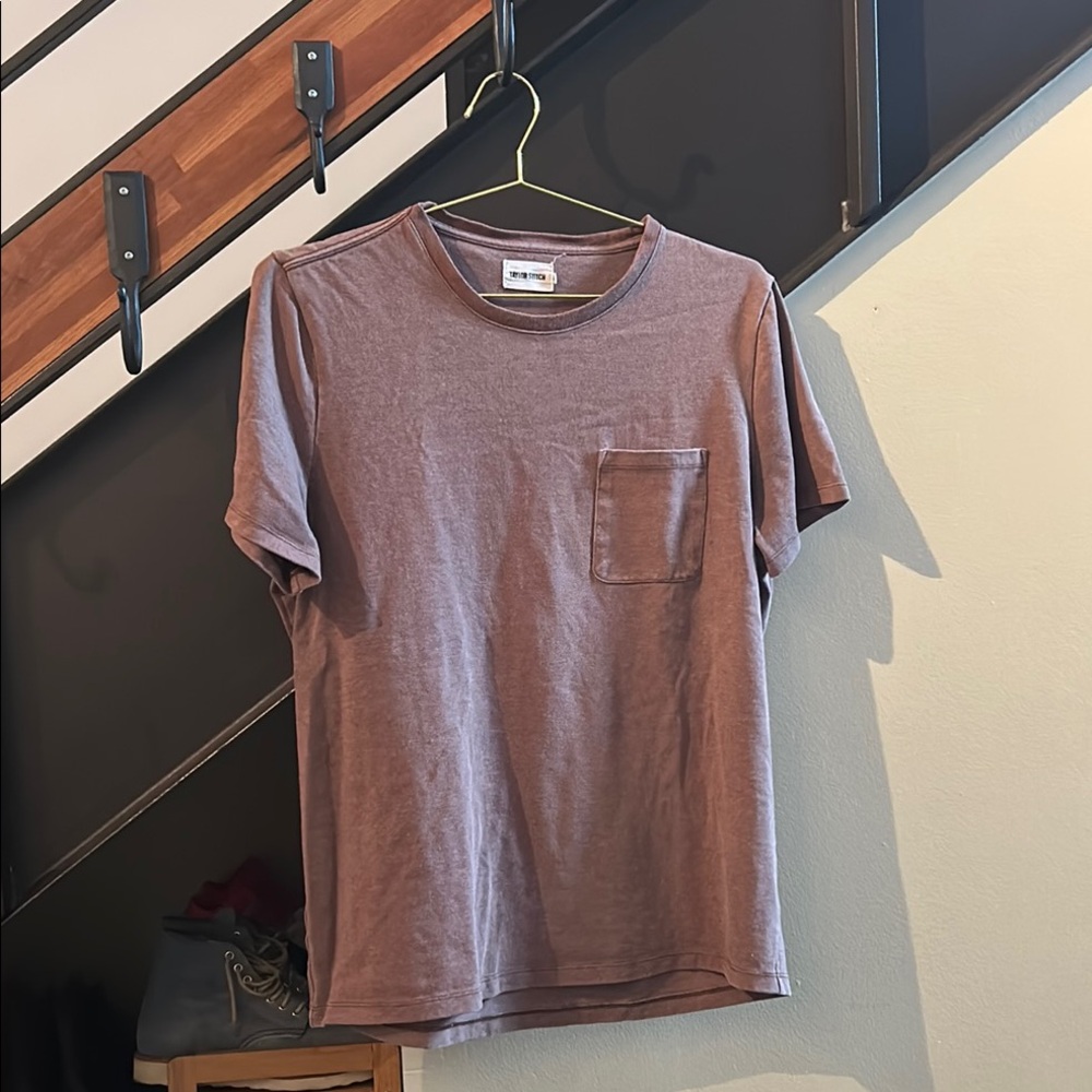 Taylor Stitch heavy bag 42 short sleeved purple grey Tshirt